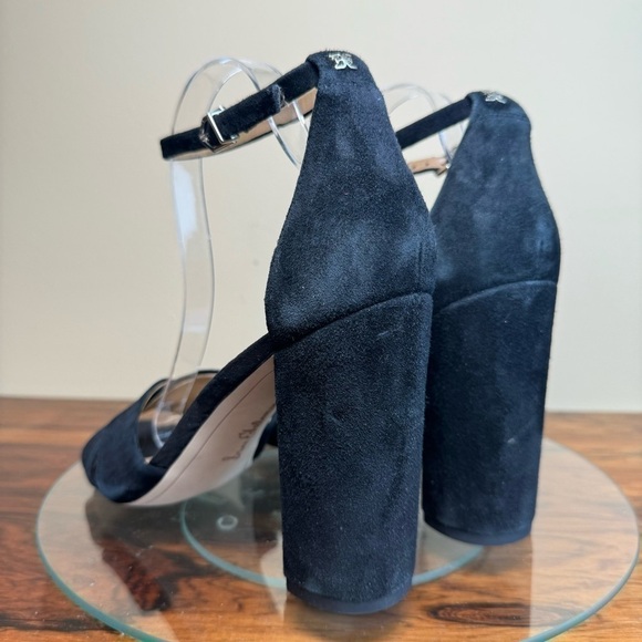 NEW Sam Edelman Yancy black Suede Heel Sandals - Picture 9 of 14